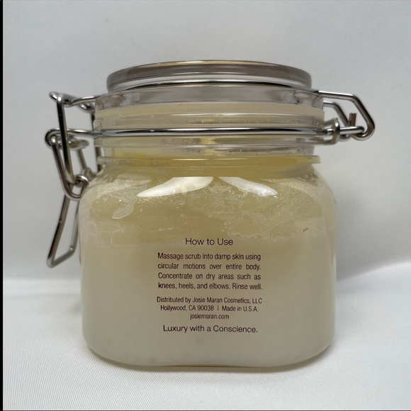 NEW JOSIE MARAN Argan Sugar Balm Body Scrub in Strawberries and Whipped Cream - Picture 3 of 4